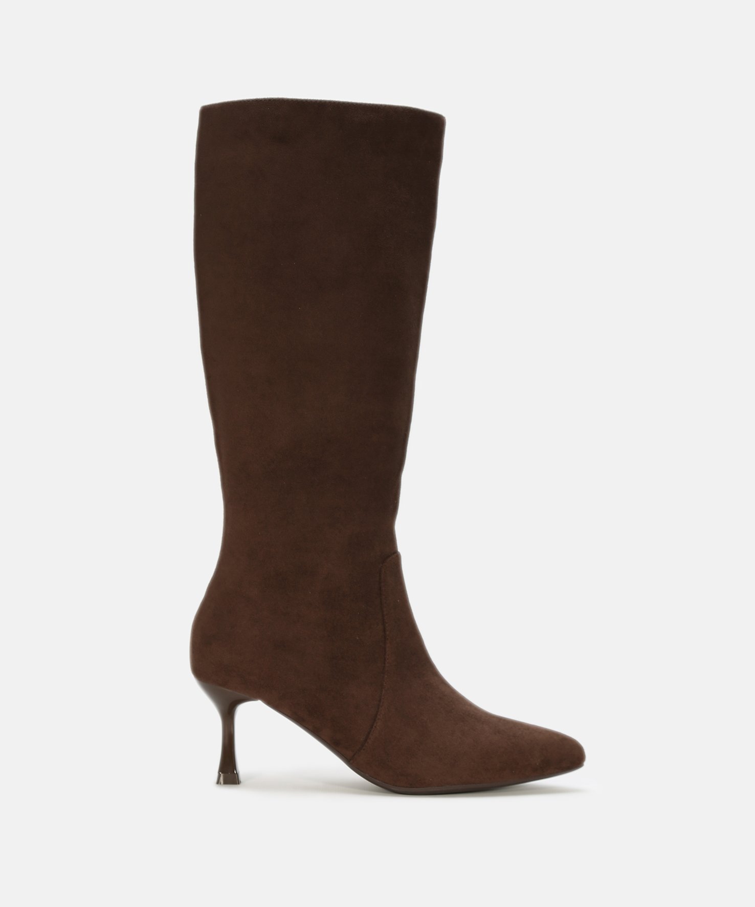 Botas altas marrones tac&oacute;n kitten